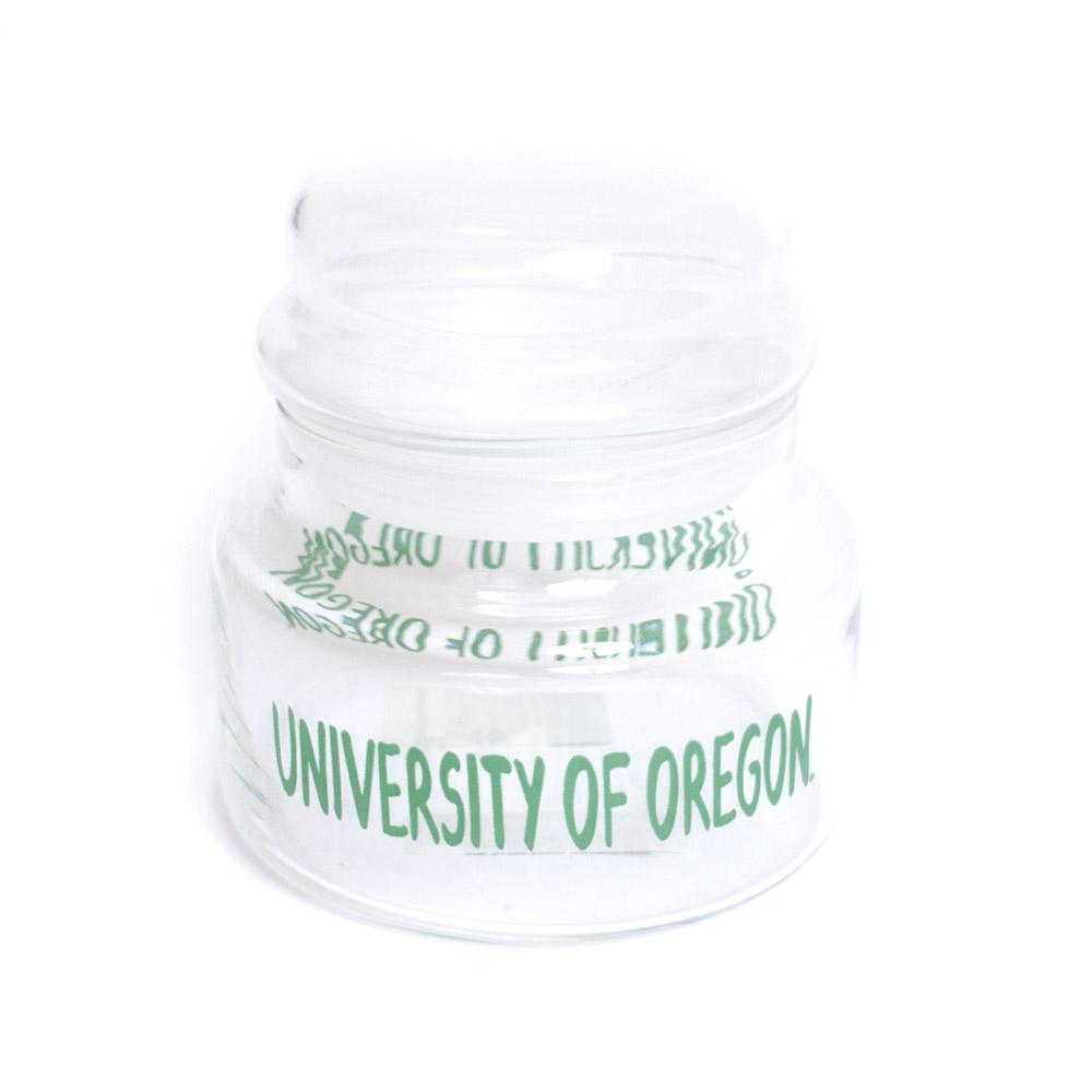 University of Oregon, RFSJ, Inc., Green, Candy, Glass, Home & Auto, Jar, Small, 714696